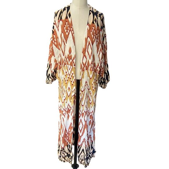 Evereve MILA Multicolor Geometric Open Cardigan Kimino cover up duster Size XS/S - Picture 11 of 12